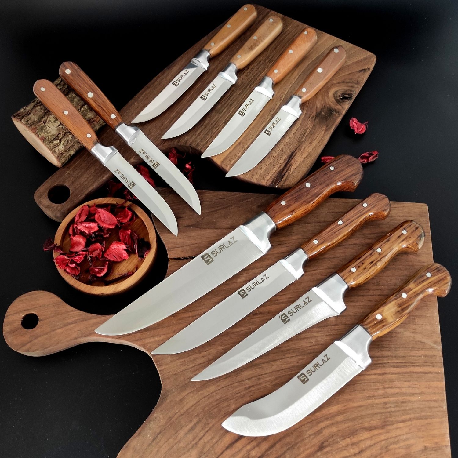 SürLaz Handmade 10 Parça Bıçak Seti Çeyizlik Bıçak Seti