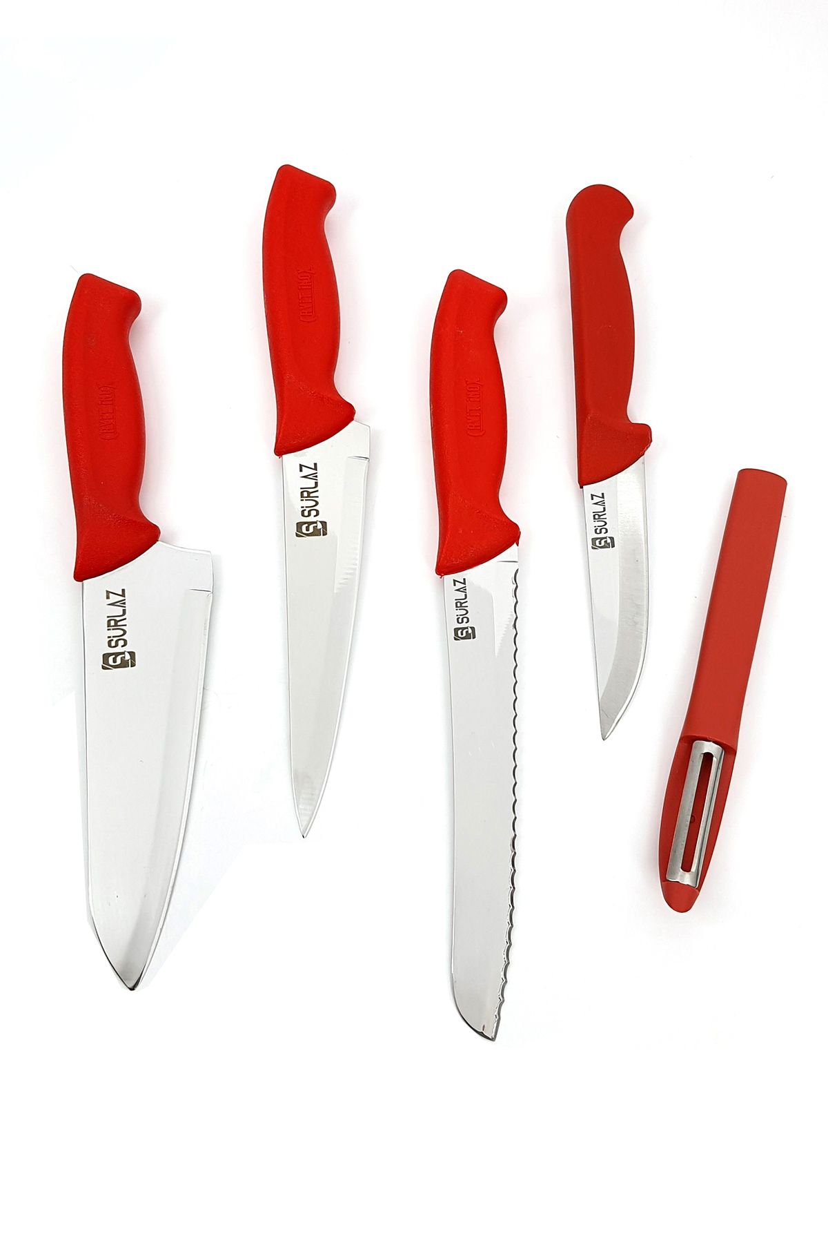 Mutfak Bıçak Seti Sebze Ekmek Meyve Bıçağı Red Serisi 5 Parça