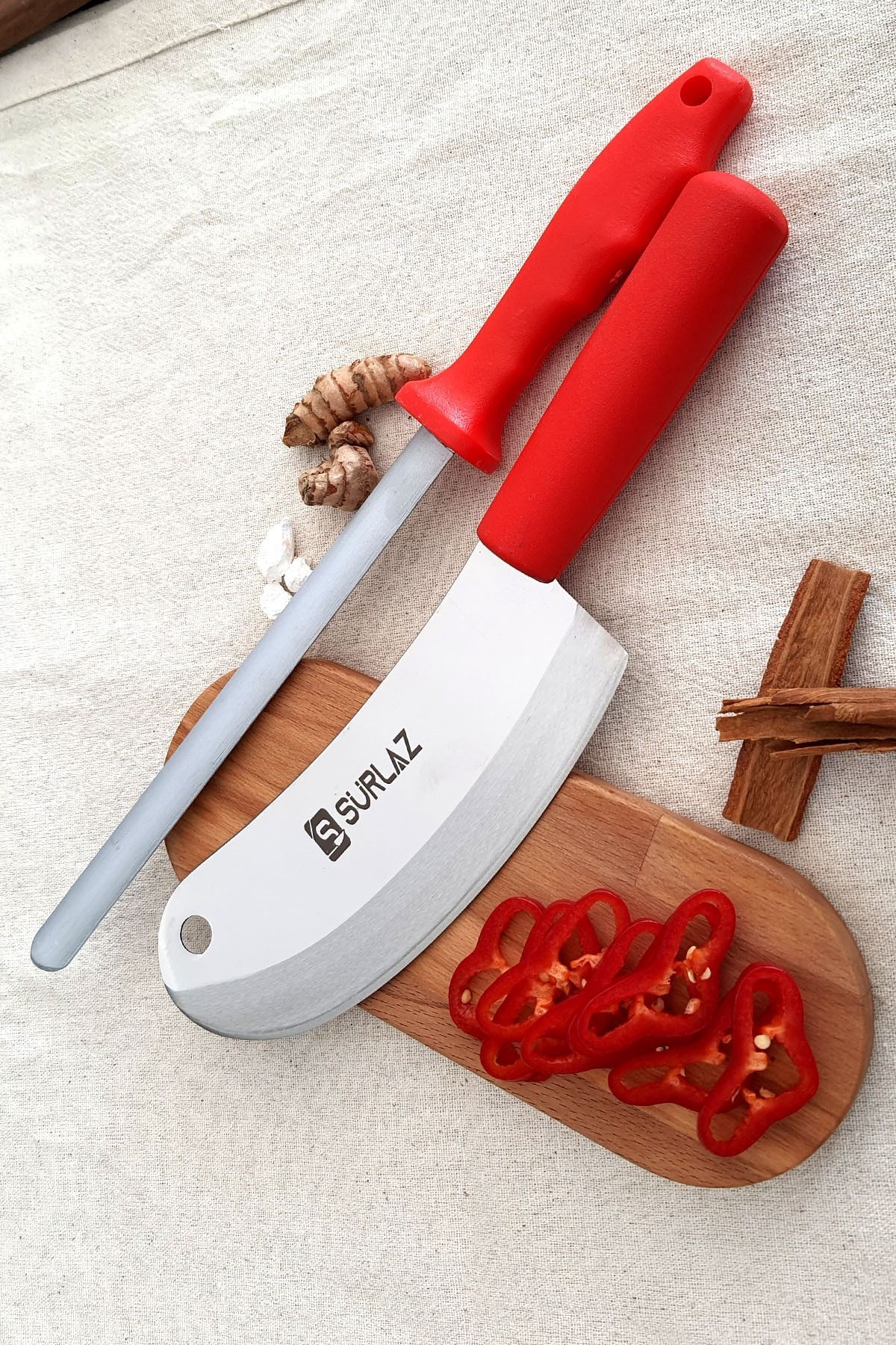 Satır Bıçağı Zırh Bıçağı Salata Bıçağı Masatlı Set