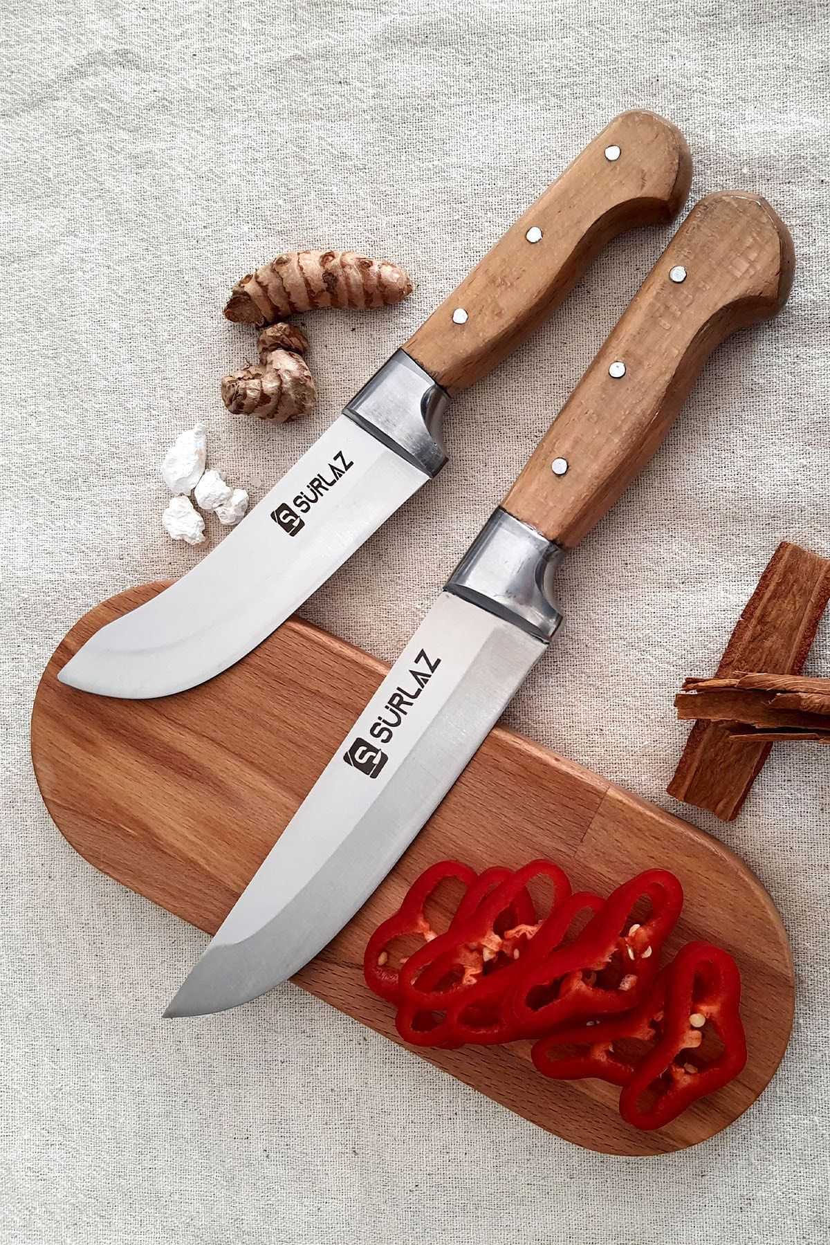 Handmade Mutfak Bıçak Seti 2'li Et Sebze Bıçakları