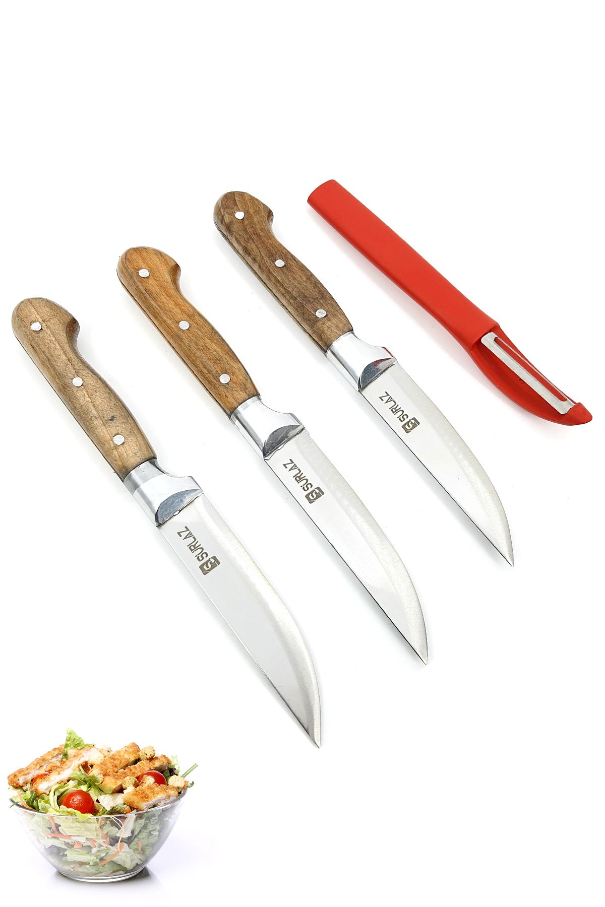 Meyve Sebze Bıçağı 4'lü Bıçak Seti Handmade