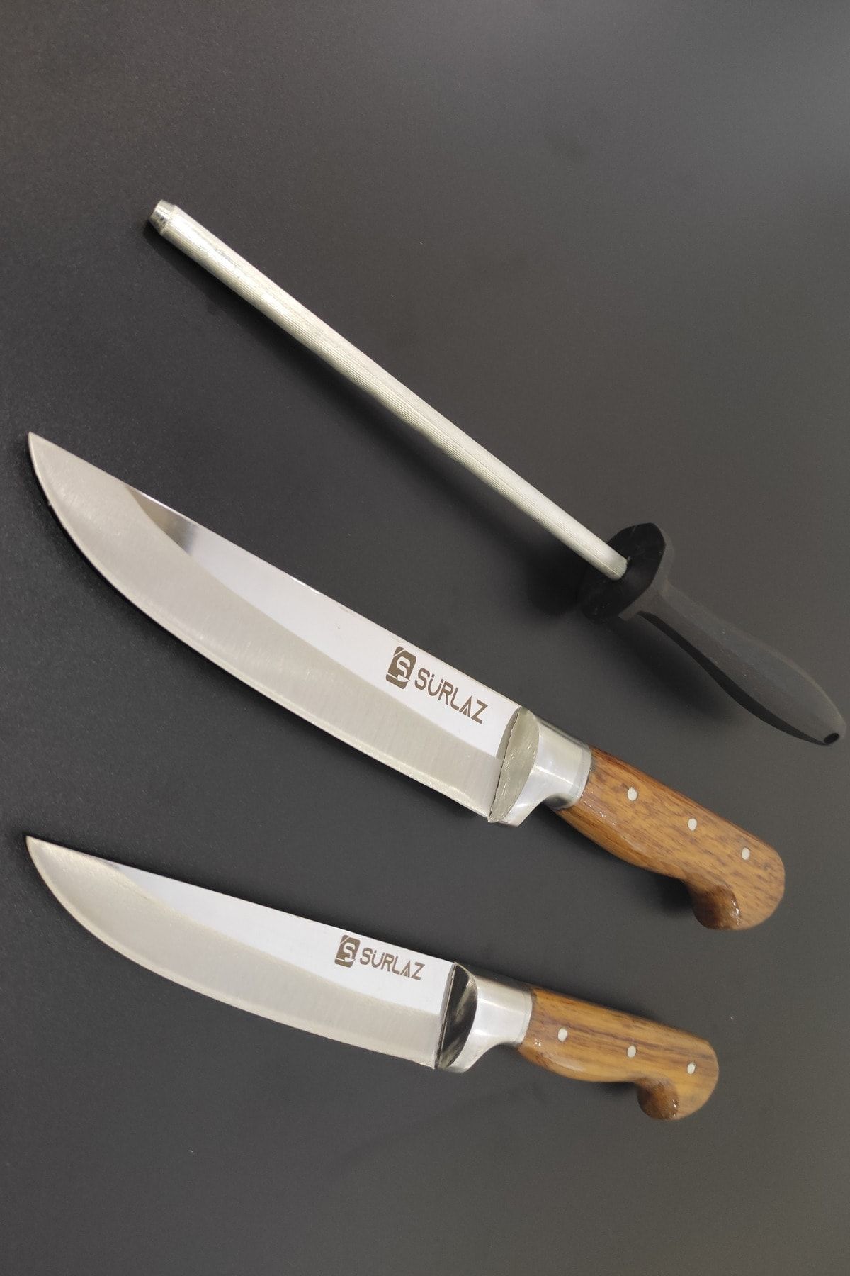 Bıçak Seti 2'li Et Bıçağı Salata Bıçağı Pratik Bıçak Set Ultra Keskin Bileme Masatlı