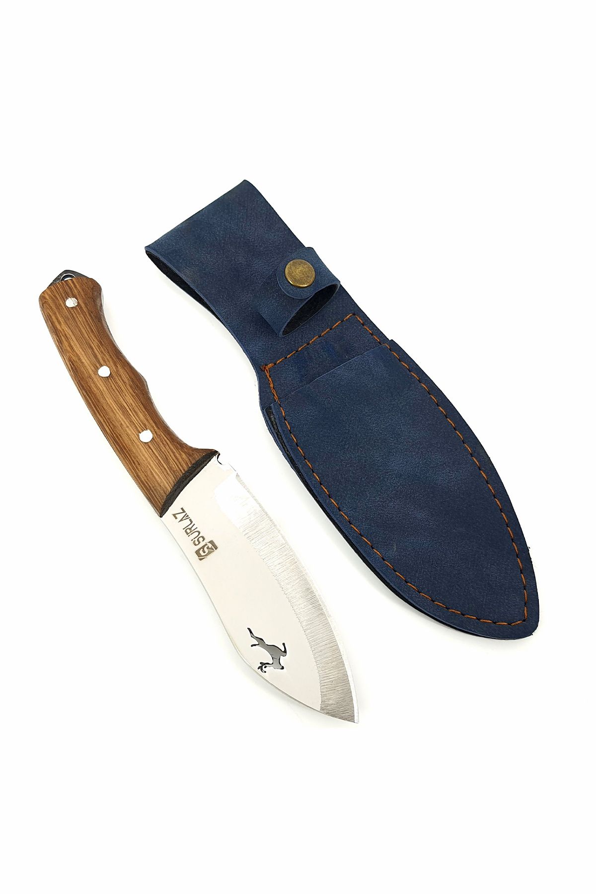 0N8-Outdoor Bıçak Satır Bushcraft Kamp Bıçağı Av Bıçağı Deri Kılıflı Özel Seri - Görsel 3
