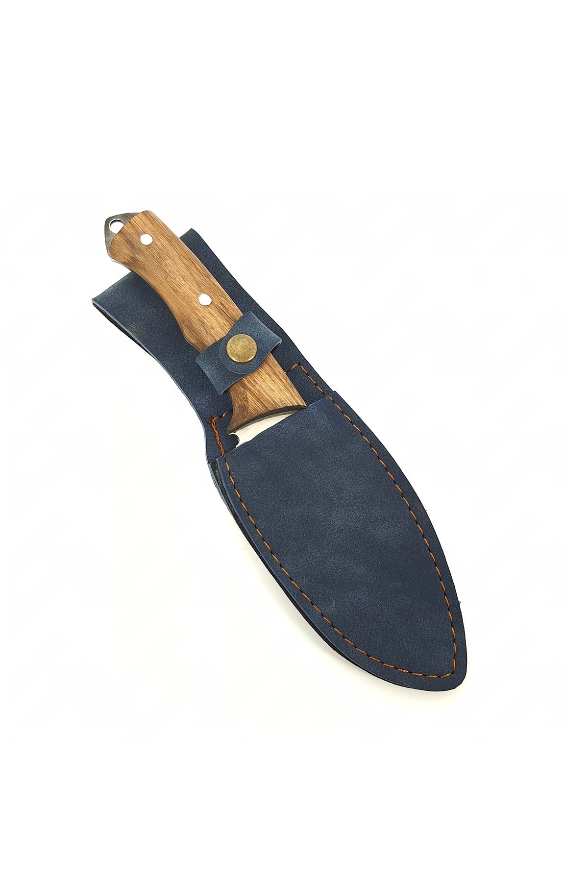 0N8-Outdoor Bıçak Satır Bushcraft Kamp Bıçağı Av Bıçağı Deri Kılıflı Özel Seri - Görsel 4