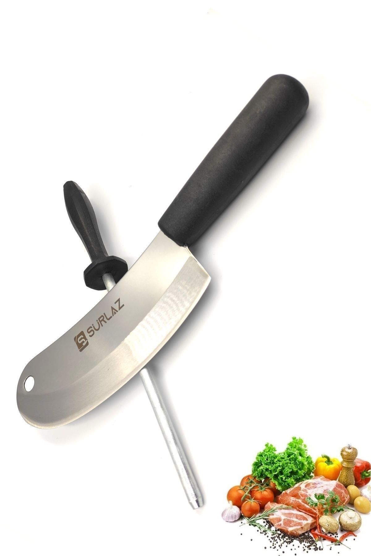 Zırh Bıçak Soğan Satırı Bileme Masatlı Set