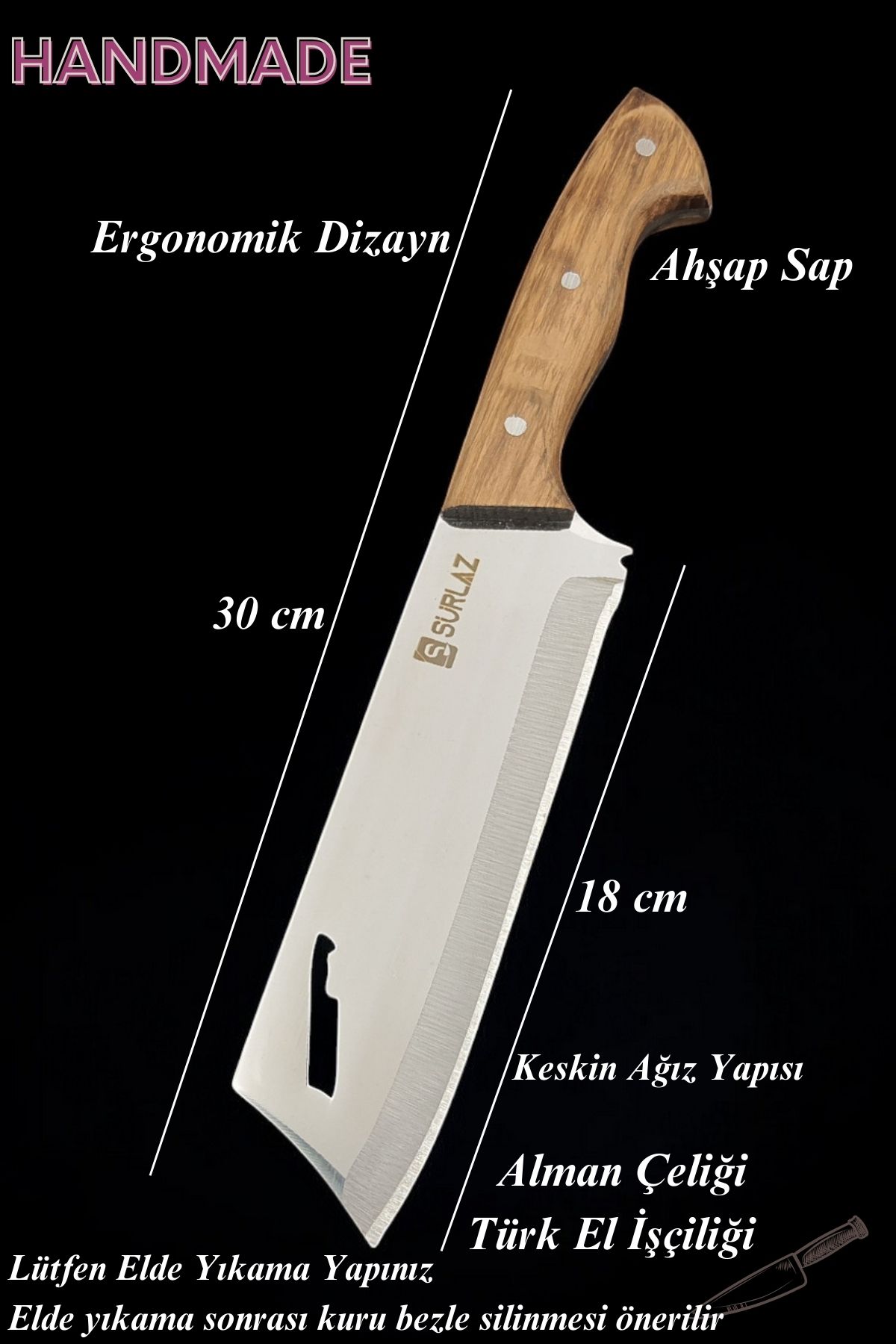 Kamp Baltası Outdoor 3 Parça Bıçak Kampçı Bıçak Seti - Görsel 6