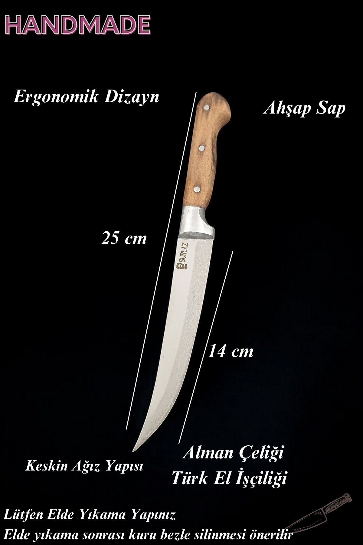 Kamp Baltası Outdoor 4 Parça Bıçak Kampçı Bıçak Seti - Görsel 6