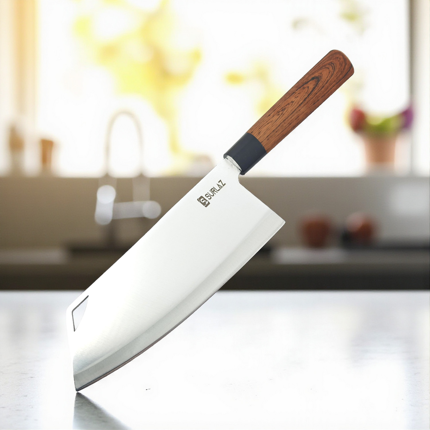 0S31- Şef Satır Bıçağı Çin Satırı Salata Bıçağı 33 cm (Kemik Kırmaz) - Görsel 5
