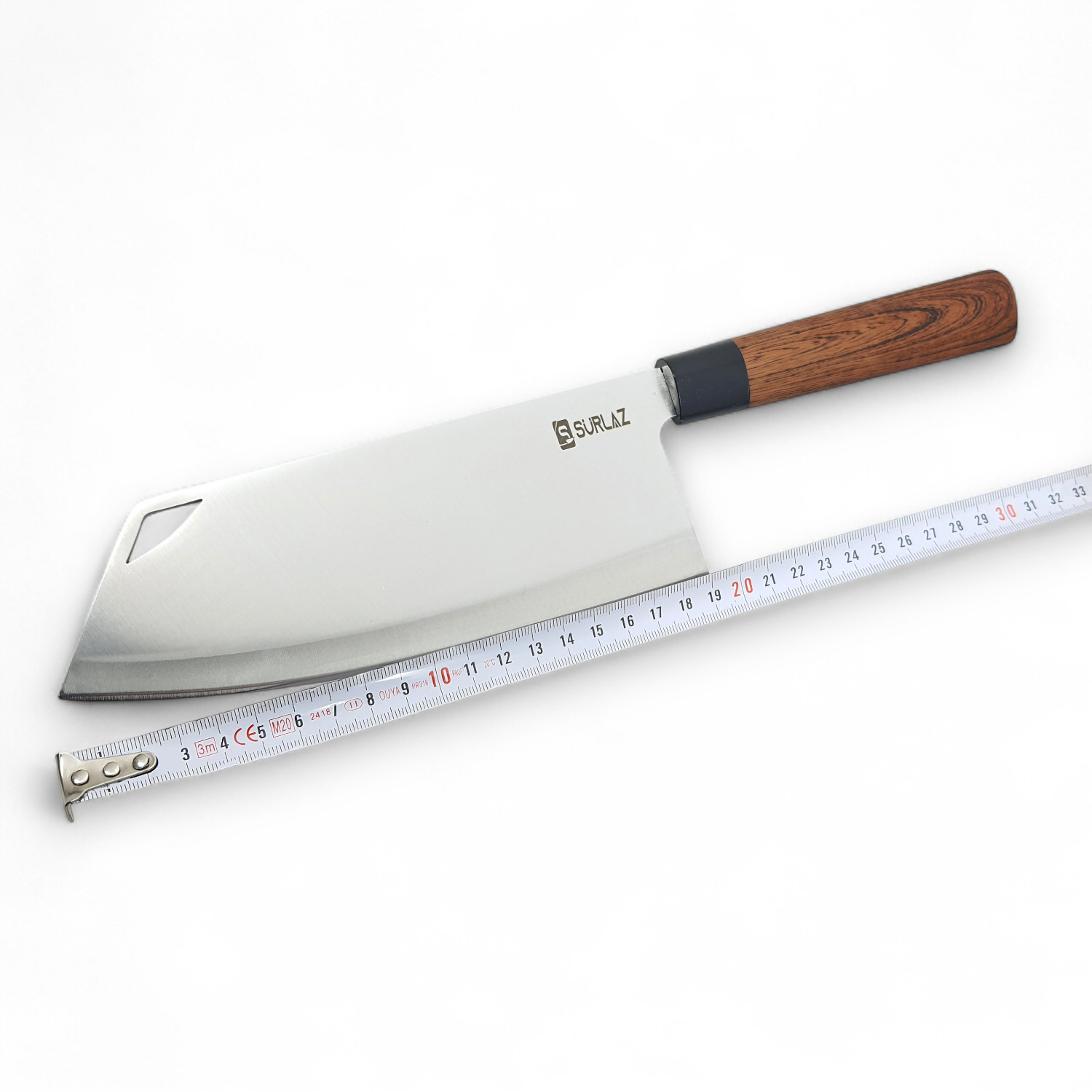 0S31- Şef Satır Bıçağı Çin Satırı Salata Bıçağı 33 cm (Kemik Kırmaz) - Görsel 6